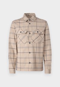 JPRRAYMOND CHECK OVERSHIRT - Majica - beige