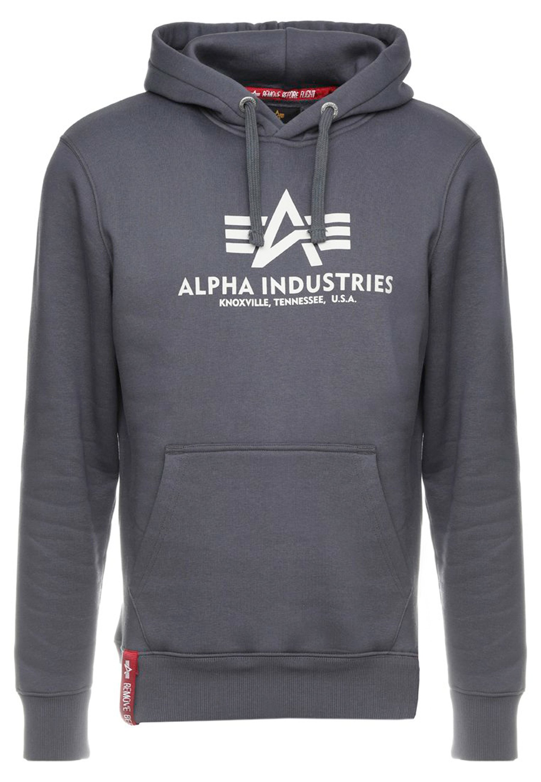 Alpha Industries BASIC - Hoodie - grey/anthracite - Zalando