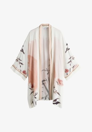Next, REGULAR FIT - LONG LINE KIMONO . - Suvejakk - cream pink floral