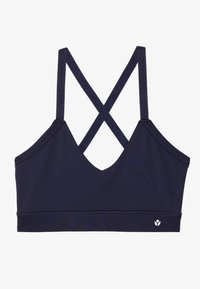 ESSENTIAL MEDIUM SUPPORT SPORTS BRA WITH ADJUSTABLE CROSS BACK - Medium support sports bra - dark blue