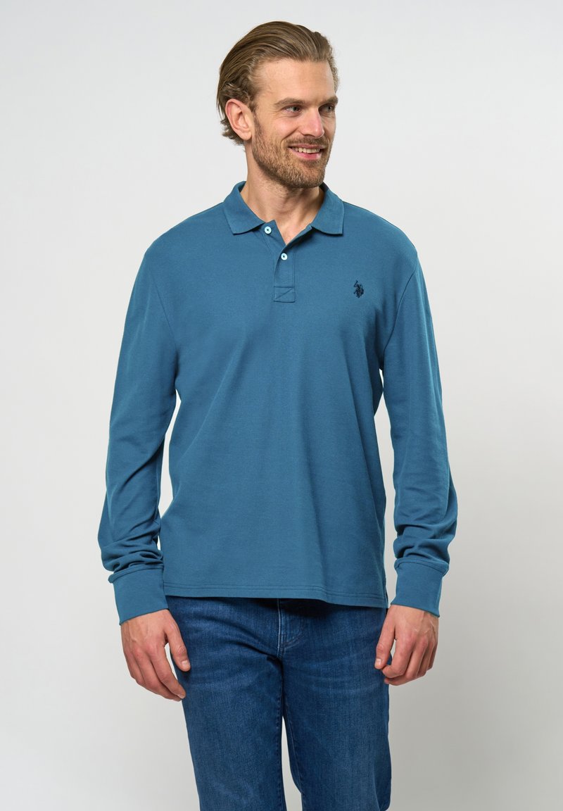 U.S. Polo Assn. BRETT LONG SLEEVE  - Pólóing - indian teal
