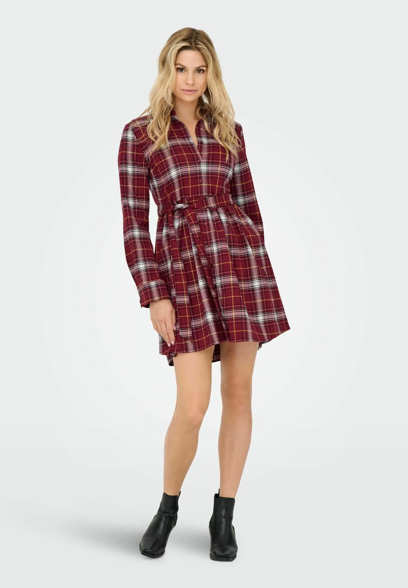 ONLY Shirt dress - syrah/red - Zalando ONLY Shirt dress - syrah/red - Zalando