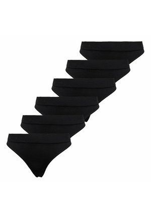 6ER PACK - VICKY - Tanga - schwarz
