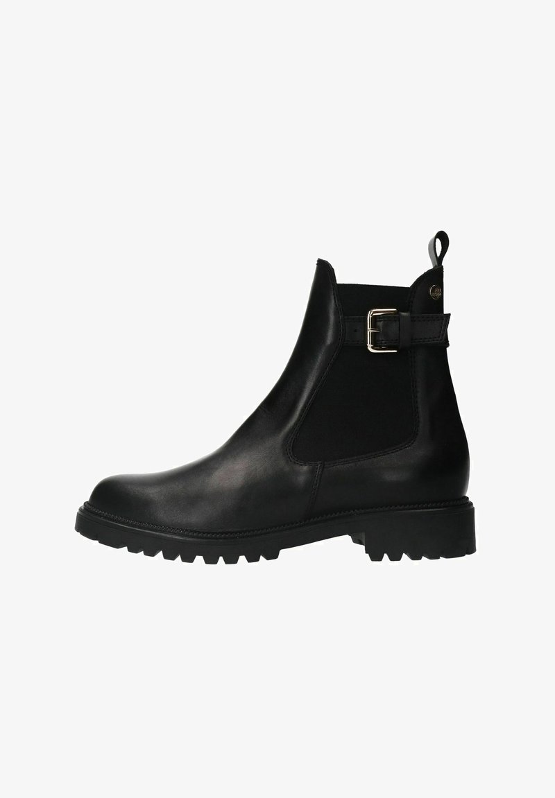 Manfield CHELSEA MIT SCHNALLE - Stivaletti con plateau - schwarz