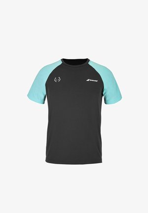 Babolat CREW NECK LEBRON - Sport T-Shirt - black light blue