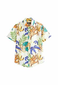 Next - SHORT SLEEVE - REGULAR FIT - Skjorta - cream palm junior Miniatyrbild 1