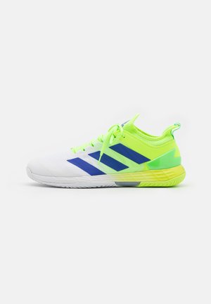 ADIZERO UBERSONIC 4 - All court tennisskor - signal green/sonic ink/footwear white