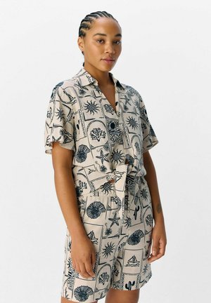 PRINT - Blouse - sandshell