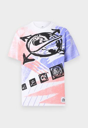 TEE POST STAMP UNISEX - Nyomott mintás póló - white