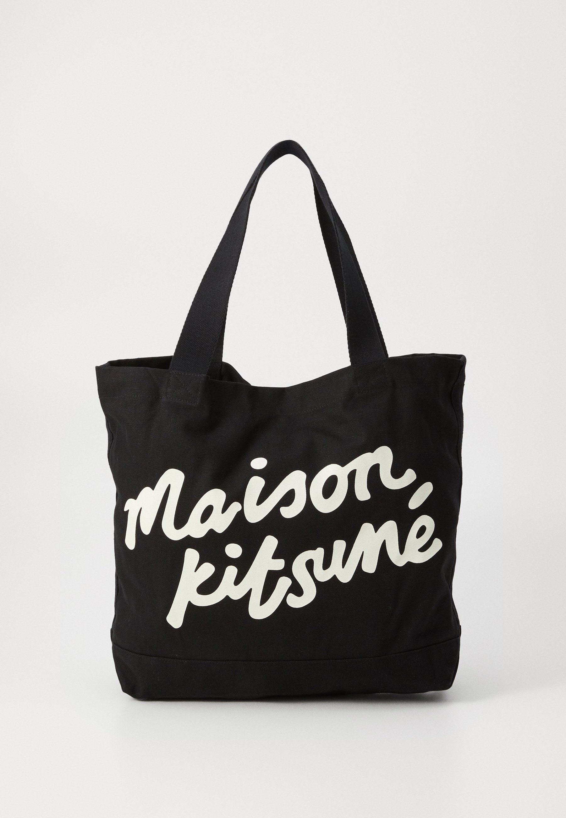 トートバッグ MAISON KITSUNE Maison Kitsune Handwriting Tote Bag Black OW0 MAISON KITSUNÉ Maison Kitsune Handwriting Tote Bag BLACK