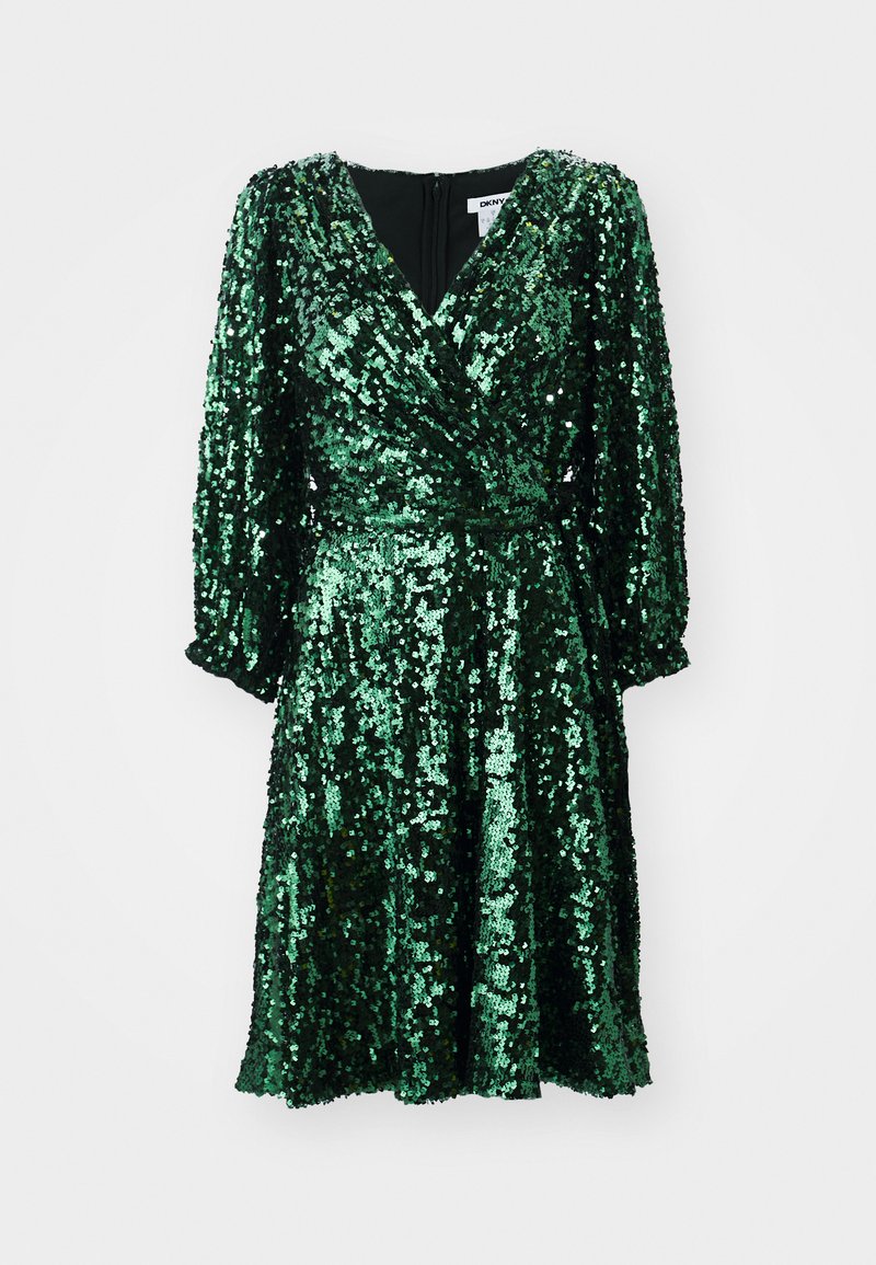 DKNY SEQUIN SURPLICE WRAP - Cocktail dress / Party dress - pine/black/black - Zalando.co.uk DKNY SEQUIN SURPLICE WRAP - Cocktail dress / Party dress - pine/black/black - Zalando.co.uk
