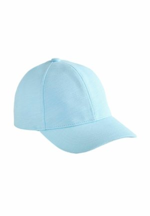 Light blue baseball cap with six-panel construction and a curved brim, shown on a white background.