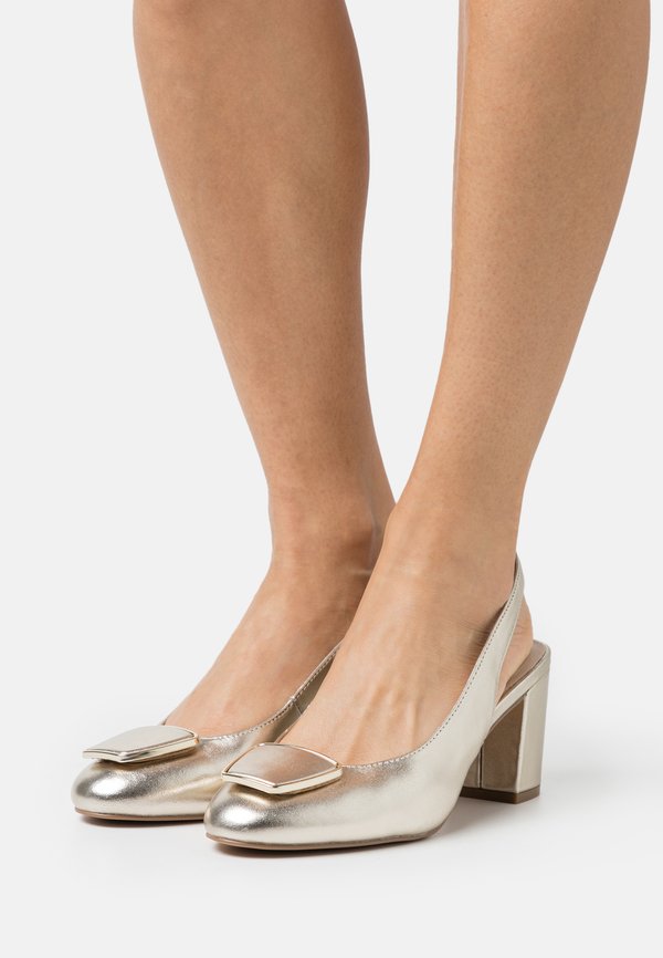 LEATHER - Classic heels - gold