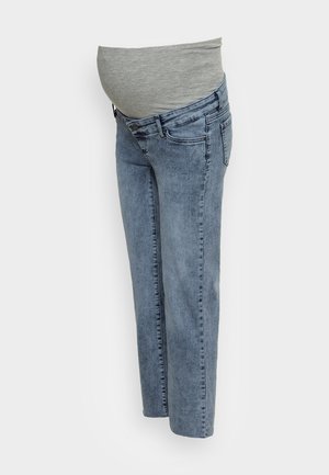 MAMALICIOUS MLVANNA REGULAR CROPPED - Blugi drepți - dark blue denim