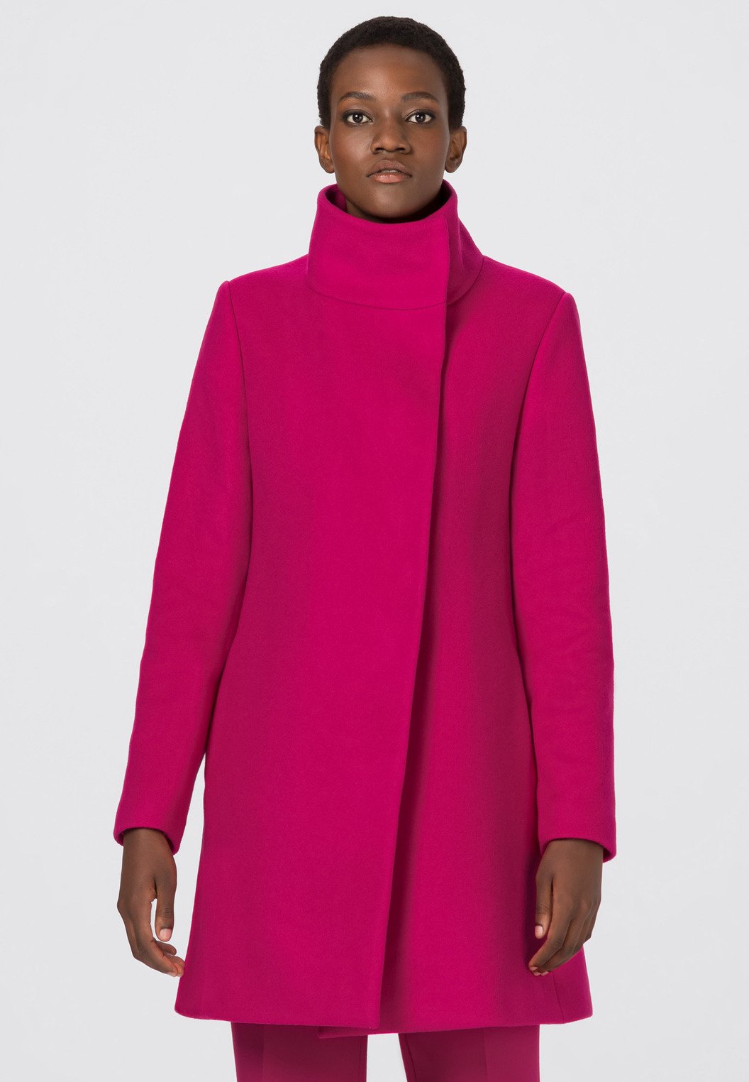 Damen Wollmantel Hallhuber Wollmantel Mit Volumenkragen Damen