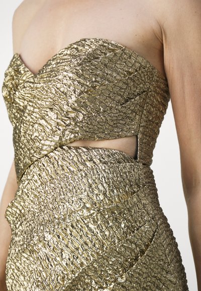 AKNVAS CINDI MINI DRESS - Koktélruha / Partiruha - gold leaf