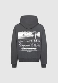 CRYSTAL PARIS Mikina s kapucí - volcano grey