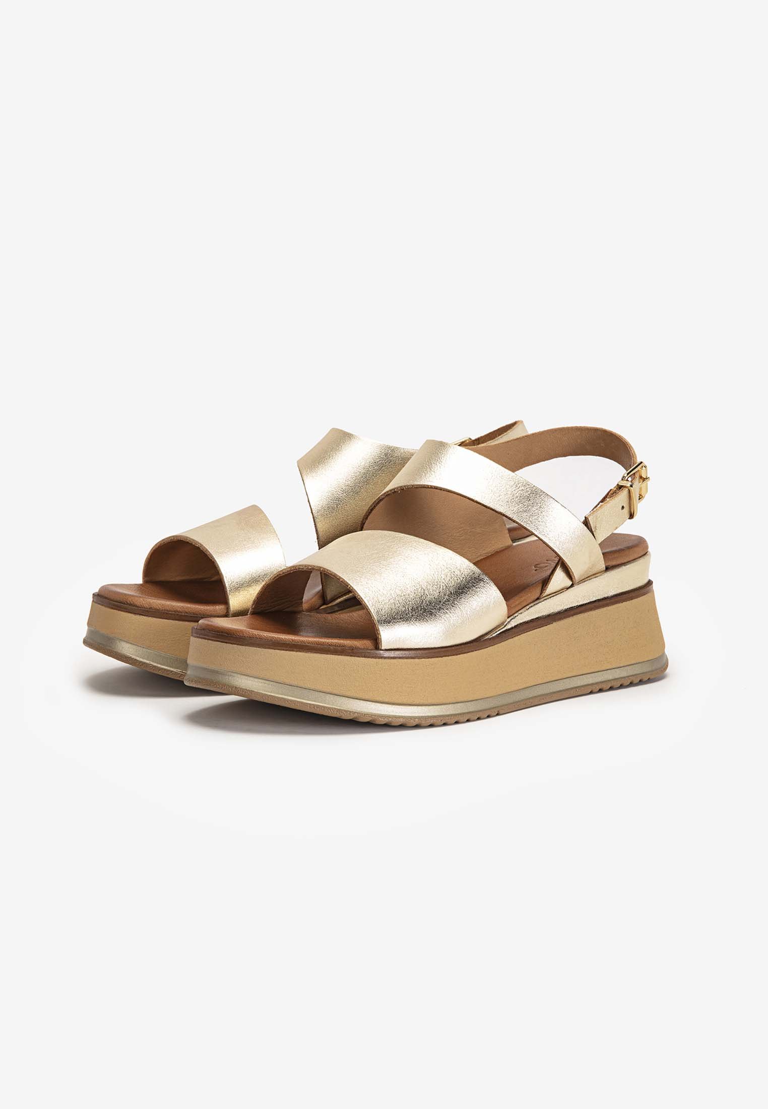 Inuovo Sandalen met plateauzool - gold gld/goudkleurig - Zalando.nl