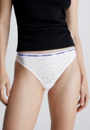HIGH LEG THONG ICON LACE - Tango nohavičky - white
