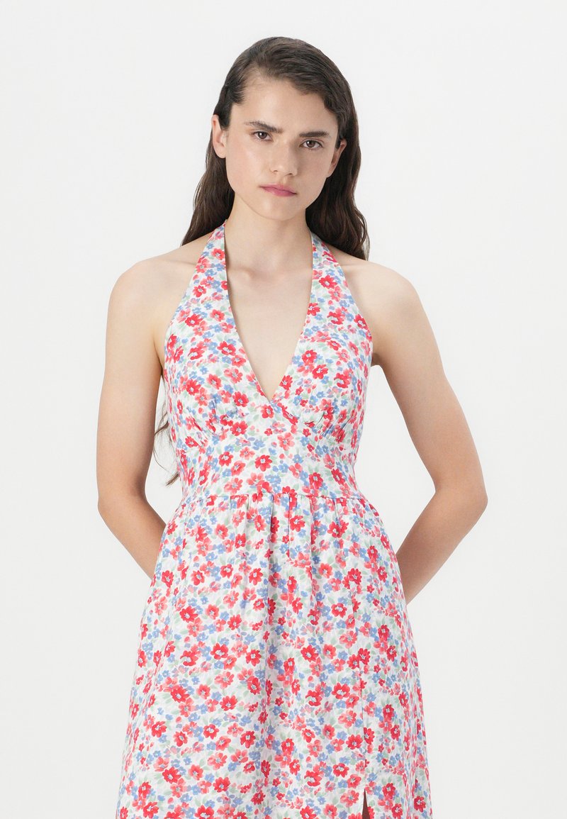 Hollister Co. HALTER MAXI DRESS - Maxi dress - white - Zalando Hollister Co. HALTER MAXI DRESS - Maxi dress - white - Zalando