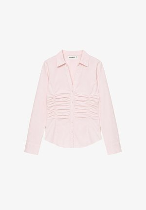 PULL&BEAR, FITTED GATHERED POPLIN - SHIRT - Chemisier - pink
