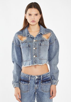 HEAVY-VINTAGE WASH HEART  - Kurtka jeansowa