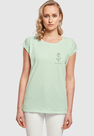 Merchcode SPRING TULIP FLOWER - T-shirts med print - neo mint
