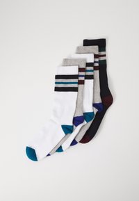 Pier One - 5 PACK - Socks - white/grey melange/dark blue Thumbnail Image 1