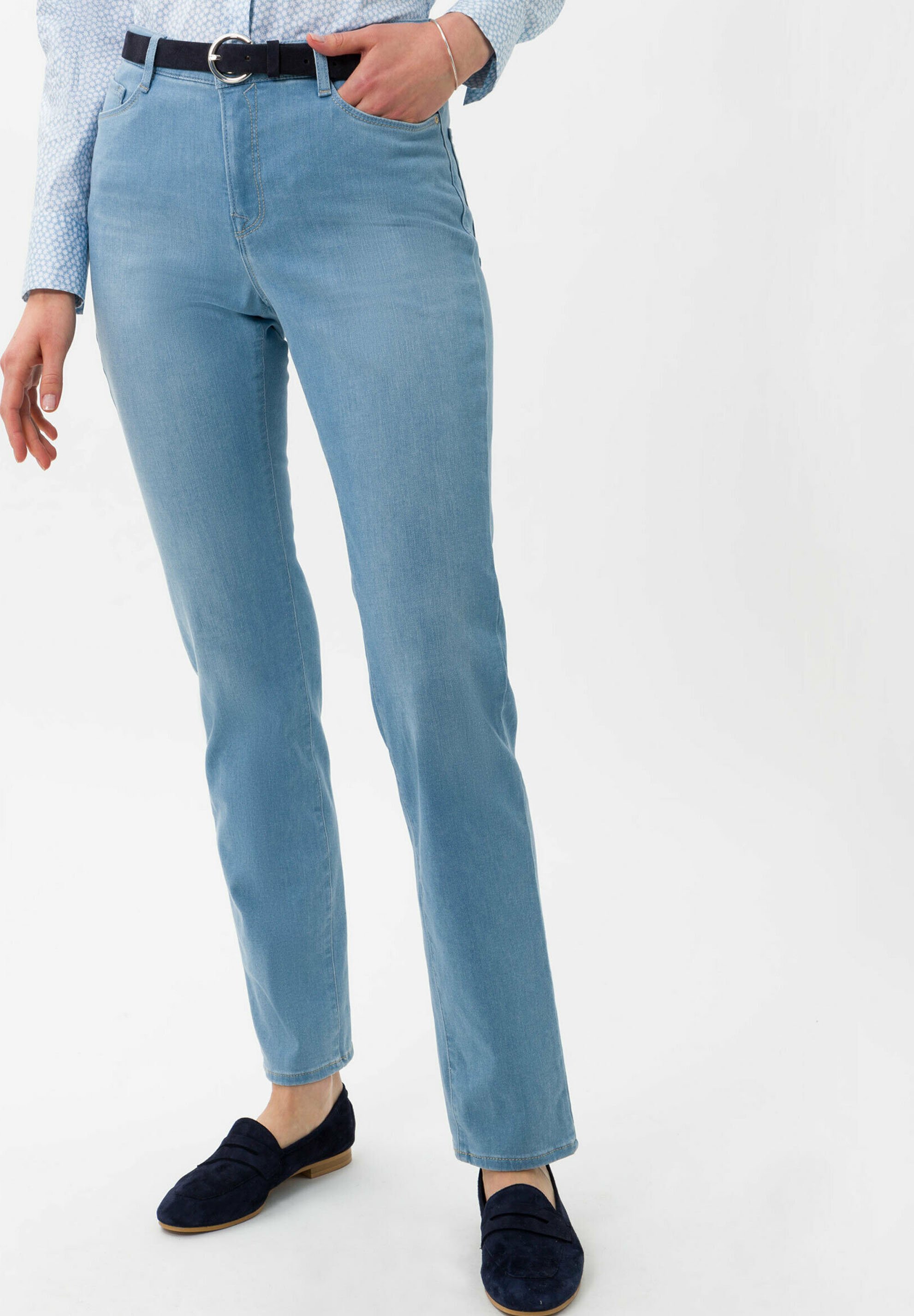 BRAX STYLE CAROLA - Jeans slim fit - used sky blue/celeste - Zalando