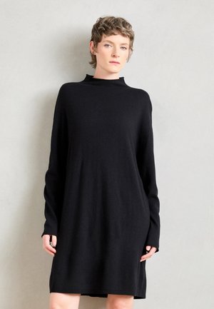 DRESS LONGSLEEVE STAND UP COLLAR - Robe pull - black