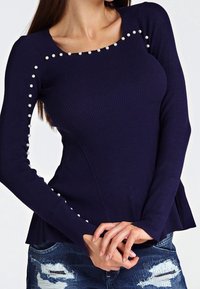 Guess Stickad tröja - blue