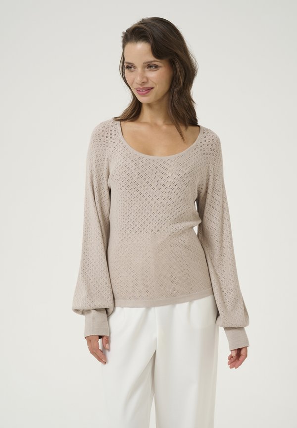 KASOFY - Strickpullover - feather gray melange