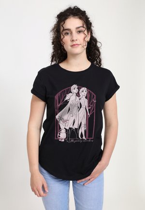 Disney FROZEN 2 FOREST FRAME - T-shirt print - black