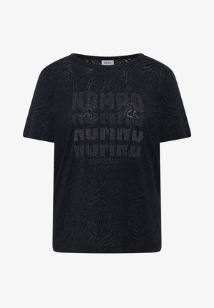 Cecil, KURZARM SHIRT IM AUSBRENNER-LOOK - T-shirt imprimé - palm breeze green