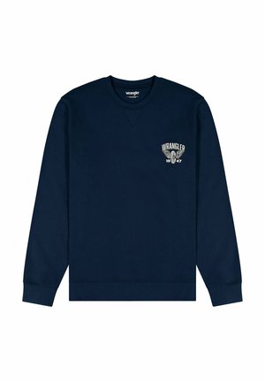 Wrangler LONG SLEEVE AMERICANA CREW FOR REGULAR FIT - Sudadera - navy