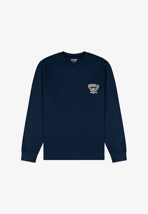 Wrangler LONG SLEEVE AMERICANA CREW FOR REGULAR FIT - Sweatshirt - navy