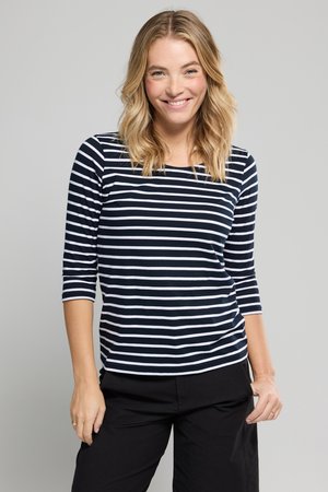 MARINIÈRE STRIPE 3/4 T-SHIRT - Langærmet T-shirt - blanc/braise
