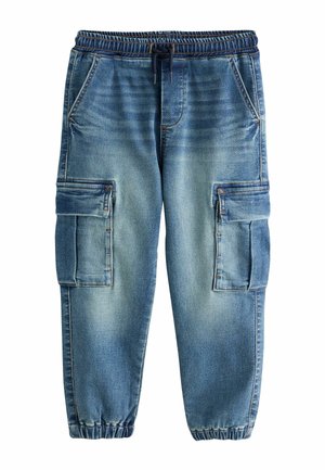 Next, LOOSE FIT ELASTICATED WAIST DENIM CARGOS JEANS - Jeans Relaxed Fit - denim vintage