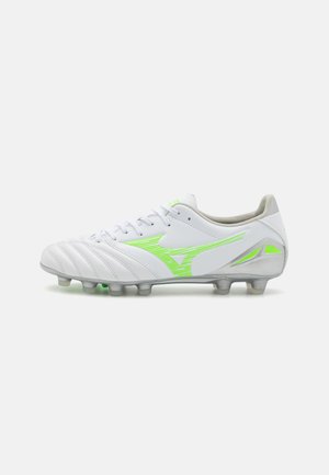 MORELIA NEO IV PRO - Moulded stud football boots - white/neon green/cool gray