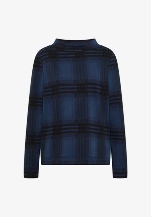 Cecil, LONG-SLEEVE PATTERNED TOP WITH FUNNEL NECK - T-shirt à manches longues - urban dark blue melange
