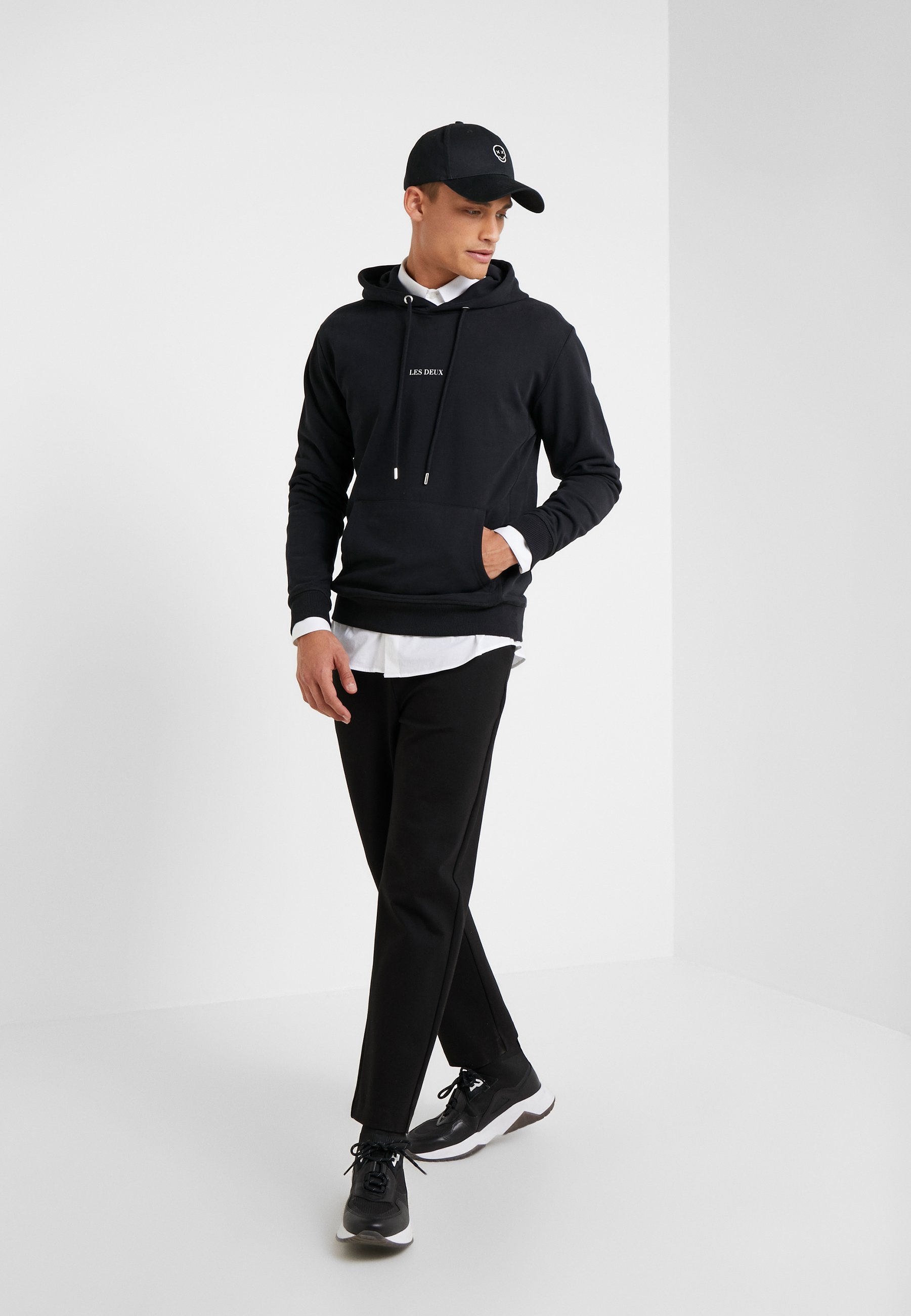 Les Deux LENS HOODIE Hoodie blackwhitesvart Zalando.no Les Deux LENS - Sweatshirt - black/white