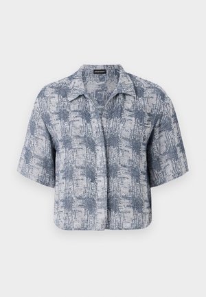 Emporio Armani SHIRT - Hemdbluse - white/blue