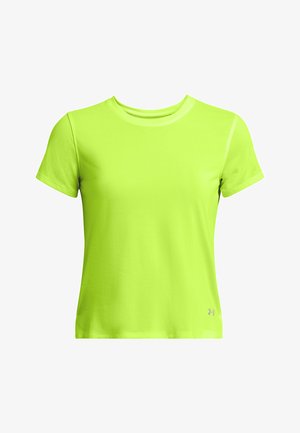 Lühikeste varrukatega spordipaita erksas laimikollases värvis, valmistatud kergetest materjalidest, millel on sile tekstuur. Omab ümardatud kaelust ja logo allservas.