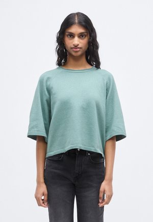 ONLLOYAL 2/4 O NECK - T-shirt basique - chinois green melange