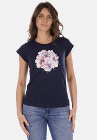 T-shirt con stampa - blu scuro