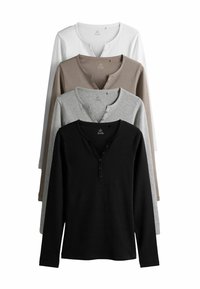 THE SET 4 PACK - Bluză cu mânecă lungă - black white light grey taupe brown