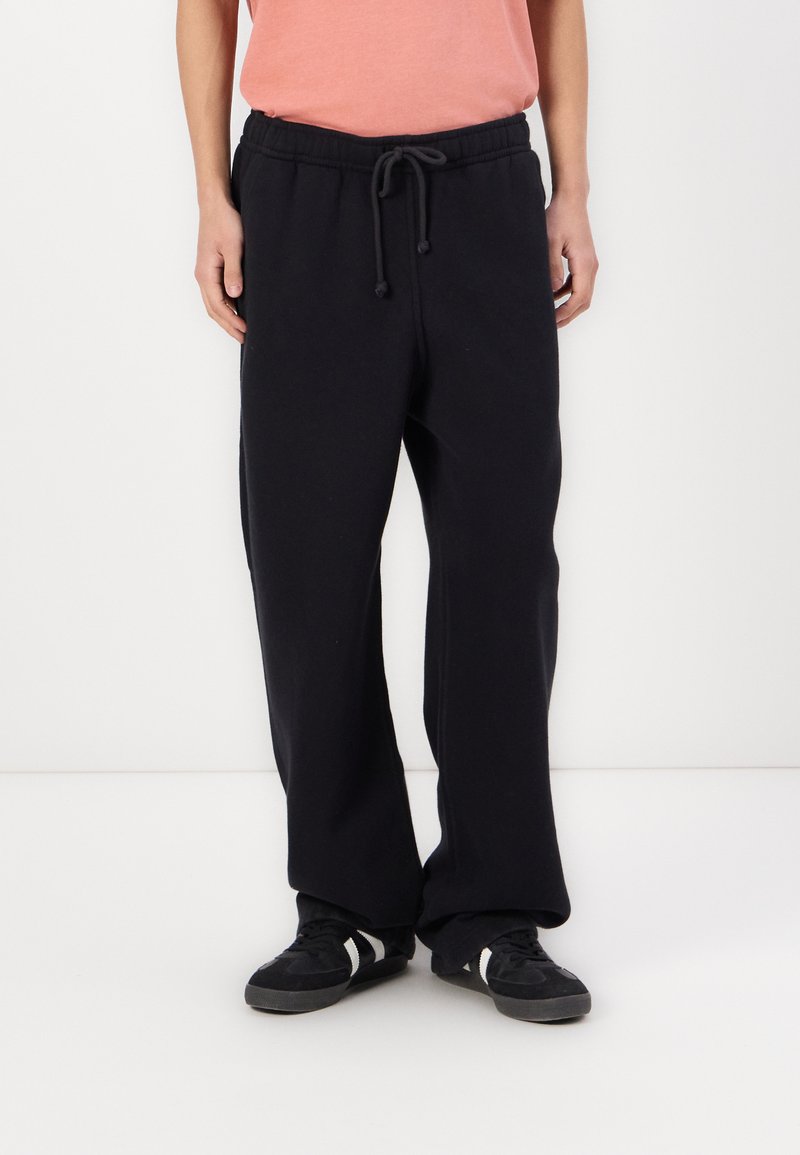 Abercrombie & Fitch Essential Baggy Open-Hem Sweatpant - Tréningruha alsók - black beauty