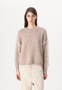 JDY JDYZOEY LIFE  ON STITCH - Strikkegenser - chateau gray