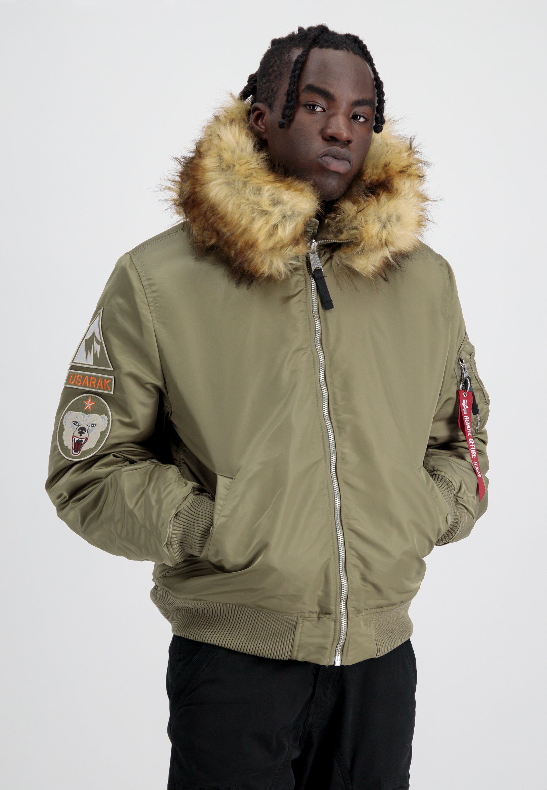 alpha industries parka khaki