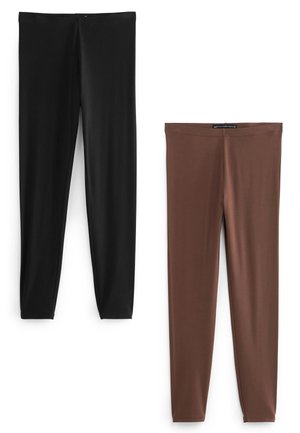 2 PACK - Leggings - Pantaloni - chocolate brown
